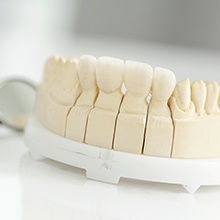 mockup of dental crowns